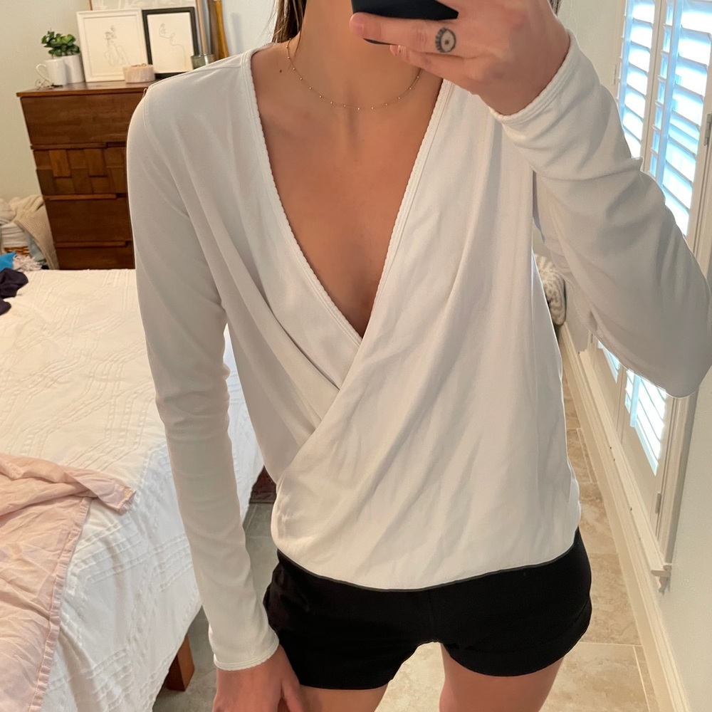 Lululemon White Surplice Pullover